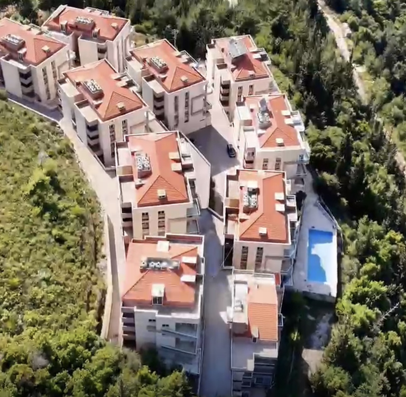 Completed development aerial view